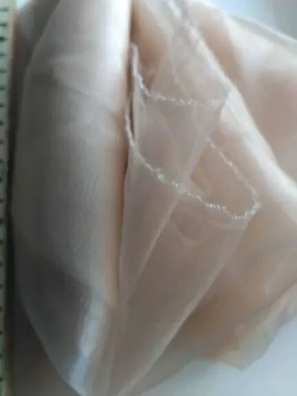 Гардина штора ткань новая капрон прозрачный телесно-розовый 3