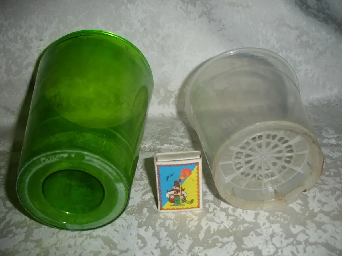 ГОРЩИК, вазон, КАШПО для ОРХІДЕЇ. Прозорий ПЛАСТИК 2 в 1. Круглий. 2