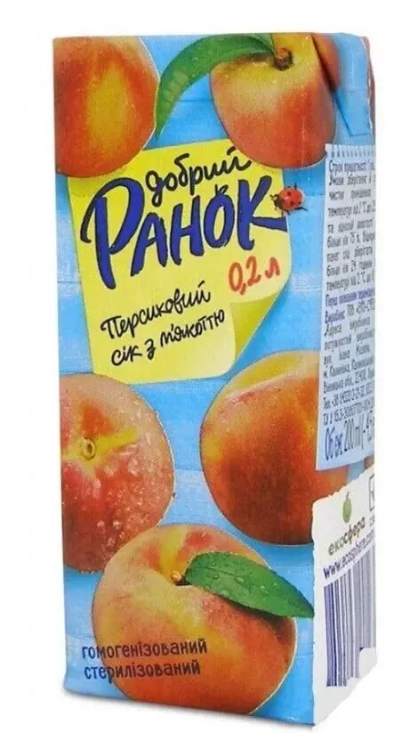 Соки та нектари Ранок / Добрий Ранок 0,2л 3