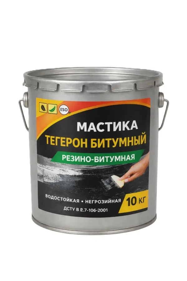 Тегерон битумный ведро 10,0 кг Экобит мастика резино-битумная