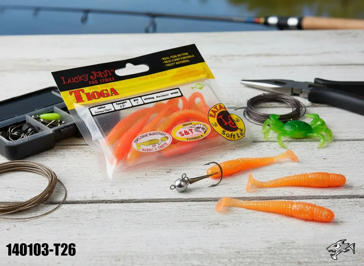 Твистер/виброхвост/мягкие съедобные приманки (силикон) Lucky John