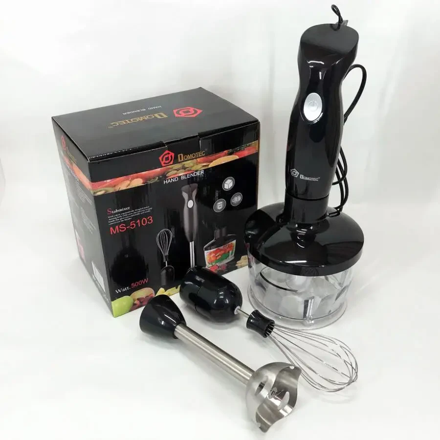 Блендер DOMOTEC MS-5103 3в1 занурювальний, 500 Вт ручний 8