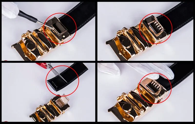 Ремень Jaguar серебристый металлик для мужчин 8