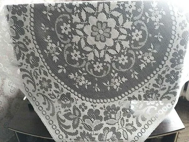 Скатерть накидка салфетка белый цвет натуральный хлопок 8