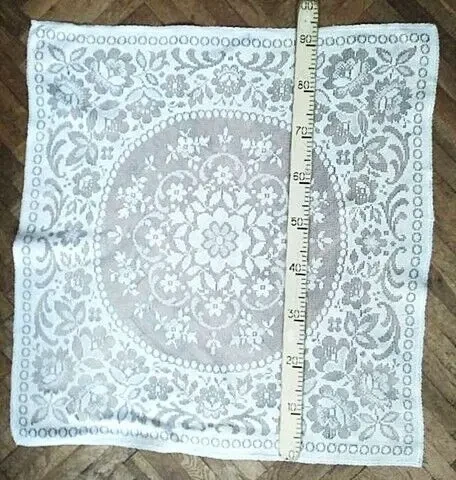 Скатерть накидка салфетка белый цвет натуральный хлопок 4