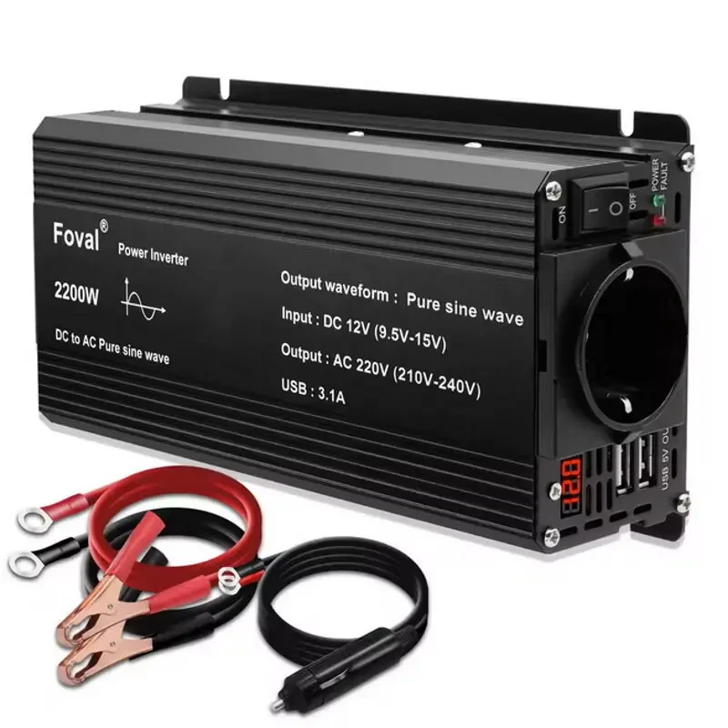 Інвертор FOVAL 1000W / 1500W / 2200W / 2600W 220V 230V DC AC