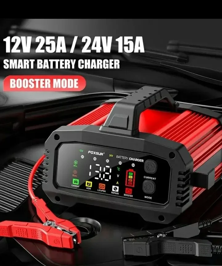 FOXSUR 12V/25A. 24V/15A Мощное, добротное, быстрое зарядное устройство 9
