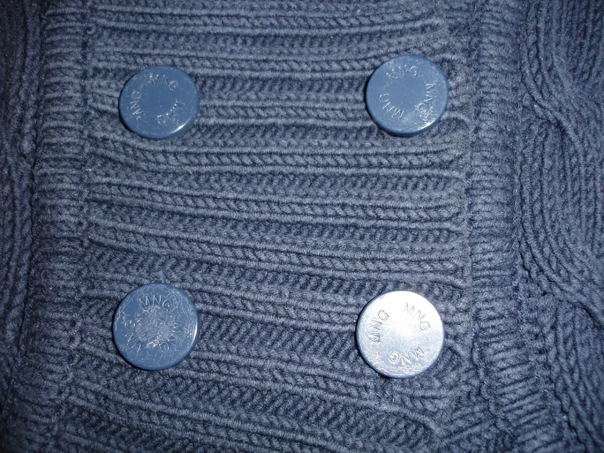 Кофта/СВЕТР жін. М-ка бренду MANGO темно-синій. ТЕПЛИЙ. Грубої в'язки. 5