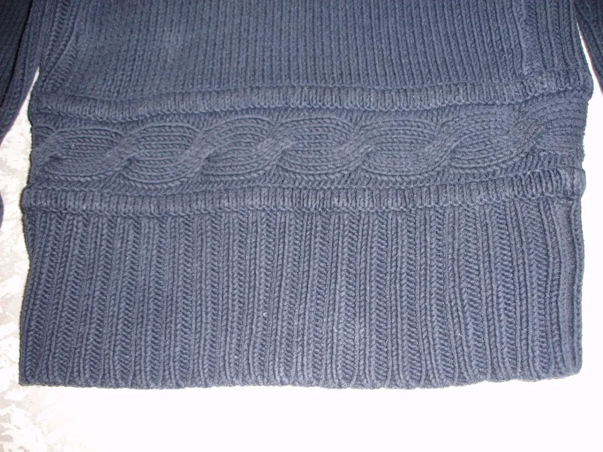 Кофта/СВЕТР жін. М-ка бренду MANGO темно-синій. ТЕПЛИЙ. Грубої в'язки. 8