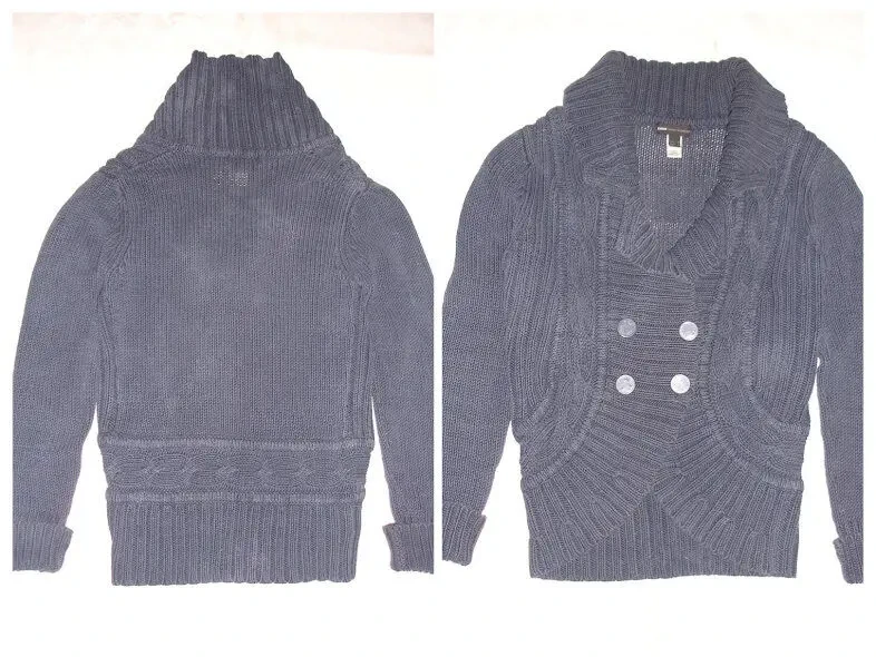 Кофта/СВЕТР жін. М-ка бренду MANGO темно-синій. ТЕПЛИЙ. Грубої в'язки. 2