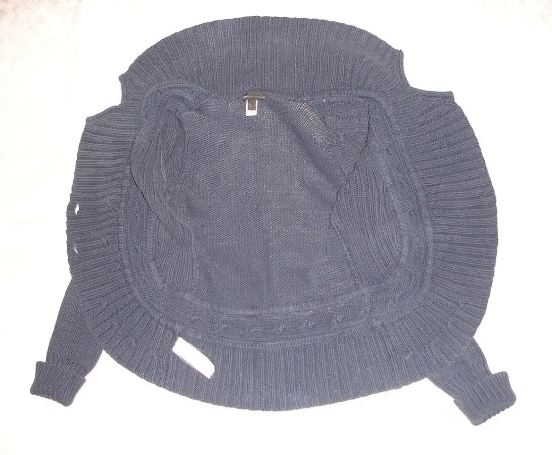 Кофта/СВЕТР жін. М-ка бренду MANGO темно-синій. ТЕПЛИЙ. Грубої в'язки. 10