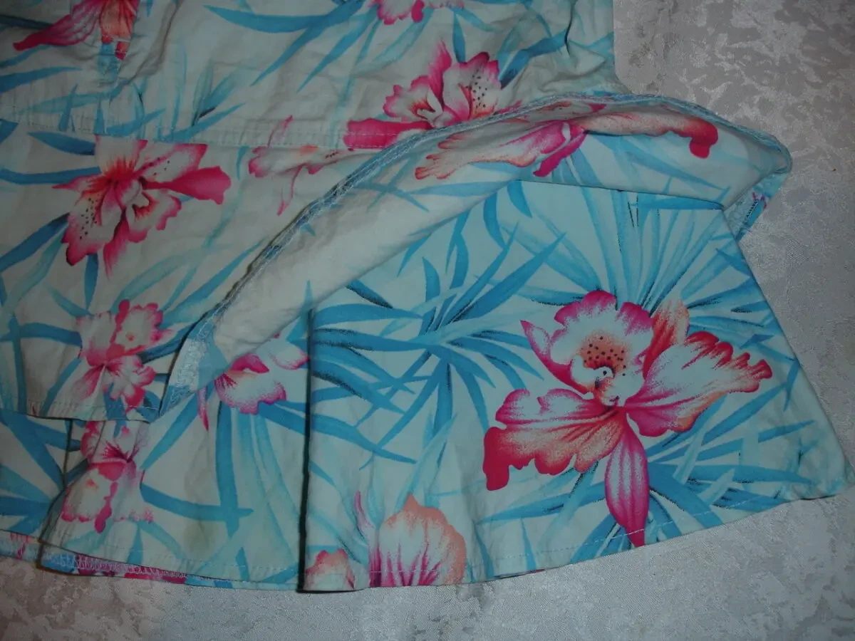 Юбка/СПІДНИЦЯ 12-ка бренду PAPAYA. Натуральна. БЛАКИТНА в квіти. 8