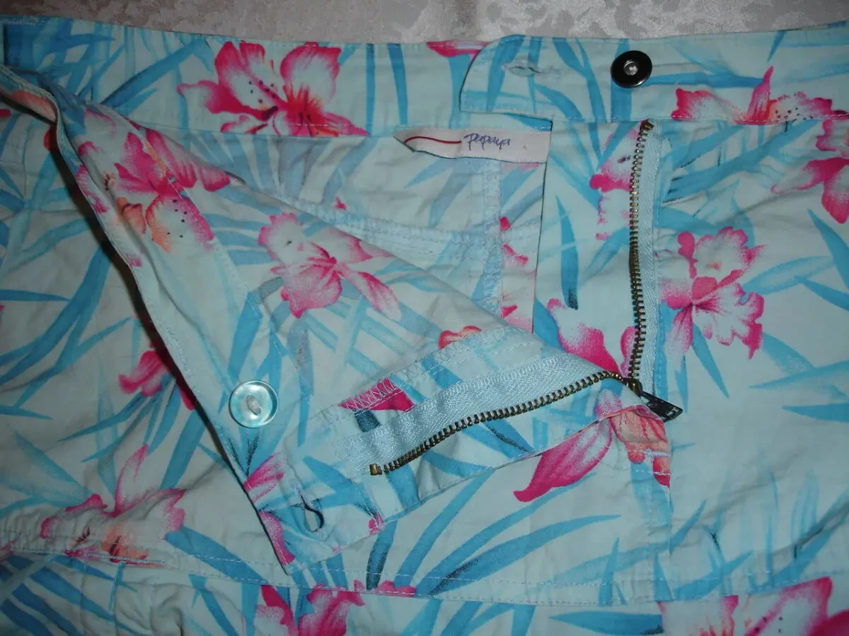 Юбка/СПІДНИЦЯ 12-ка бренду PAPAYA. Натуральна. БЛАКИТНА в квіти. 3