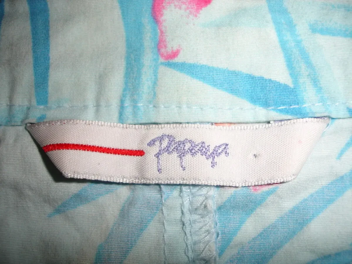 Юбка/СПІДНИЦЯ 12-ка бренду PAPAYA. Натуральна. БЛАКИТНА в квіти. 2