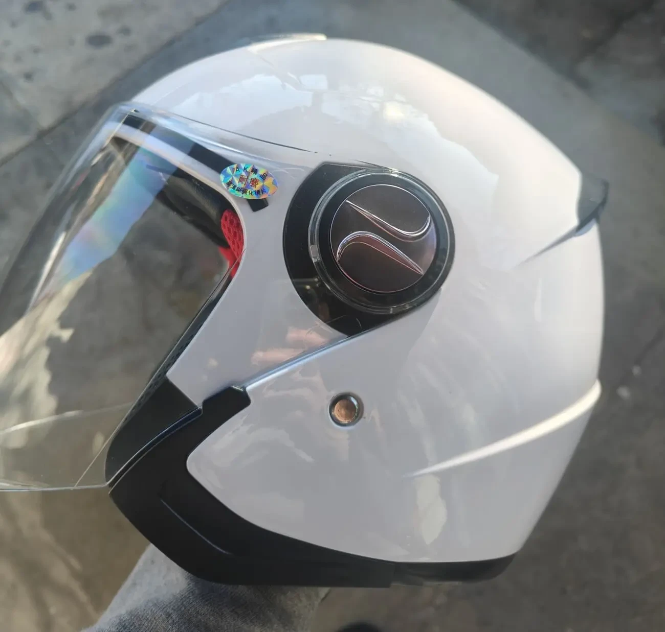 Мотошолом відкритий плюс окуляри ( AK HELMETS ) AK-720 Білий 2