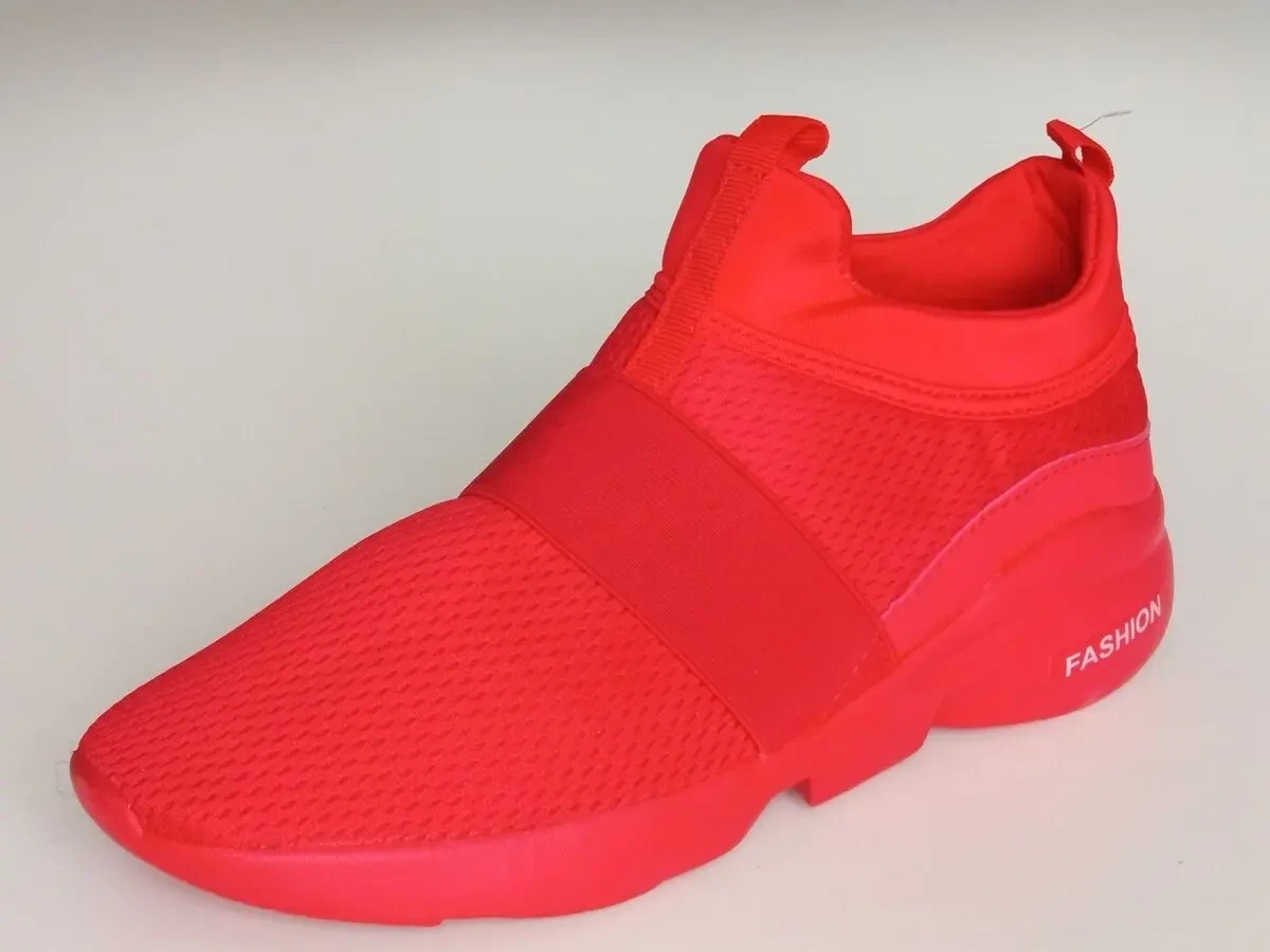 Нові яскраві червоні кросівки, легкі та стильні 2