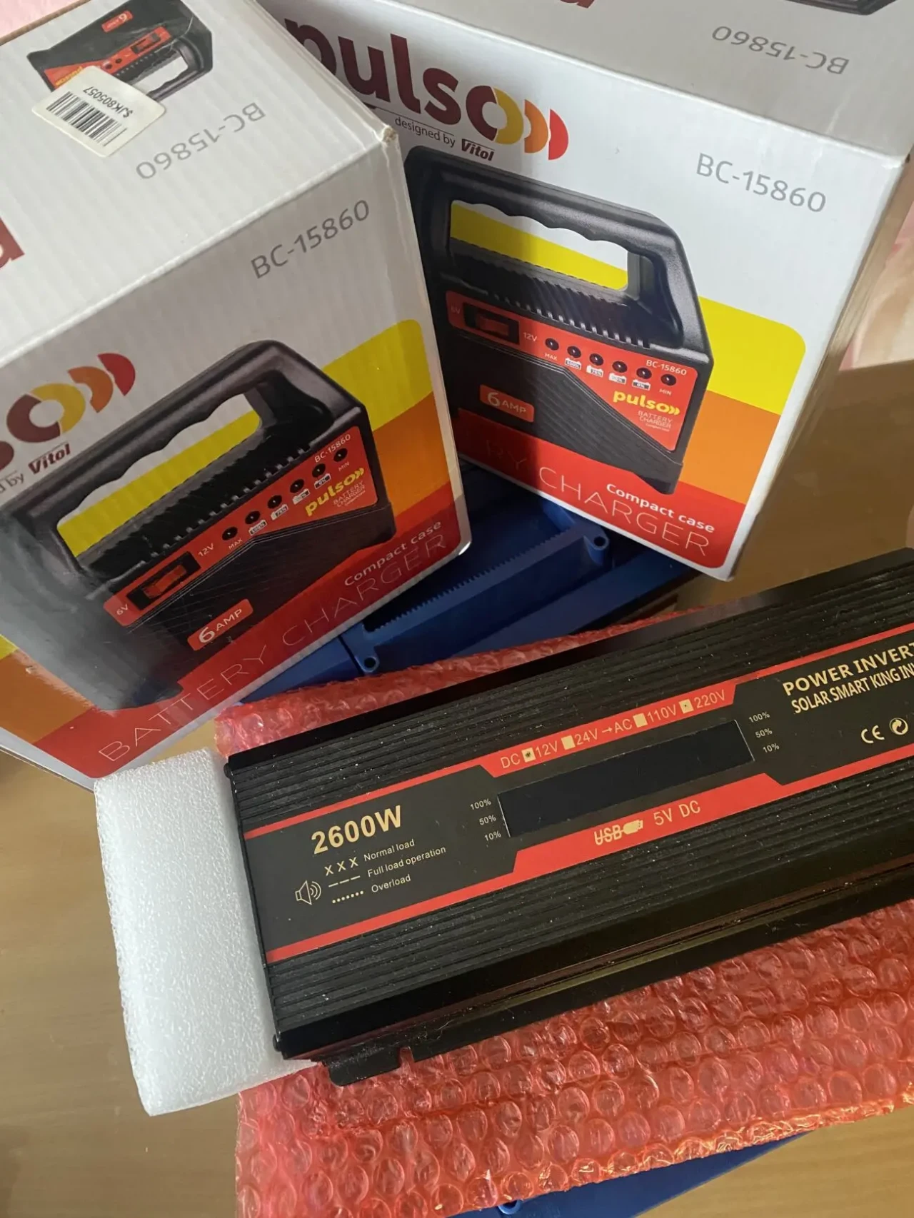 Комплект Bosh 60Ah Інвертор 550w зарядка Pulso Для світла та роботи 4