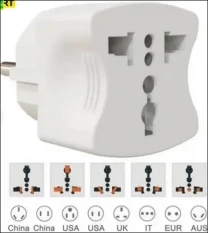 Універсальний адаптер для розеток з UK, US, AU на EU вилку