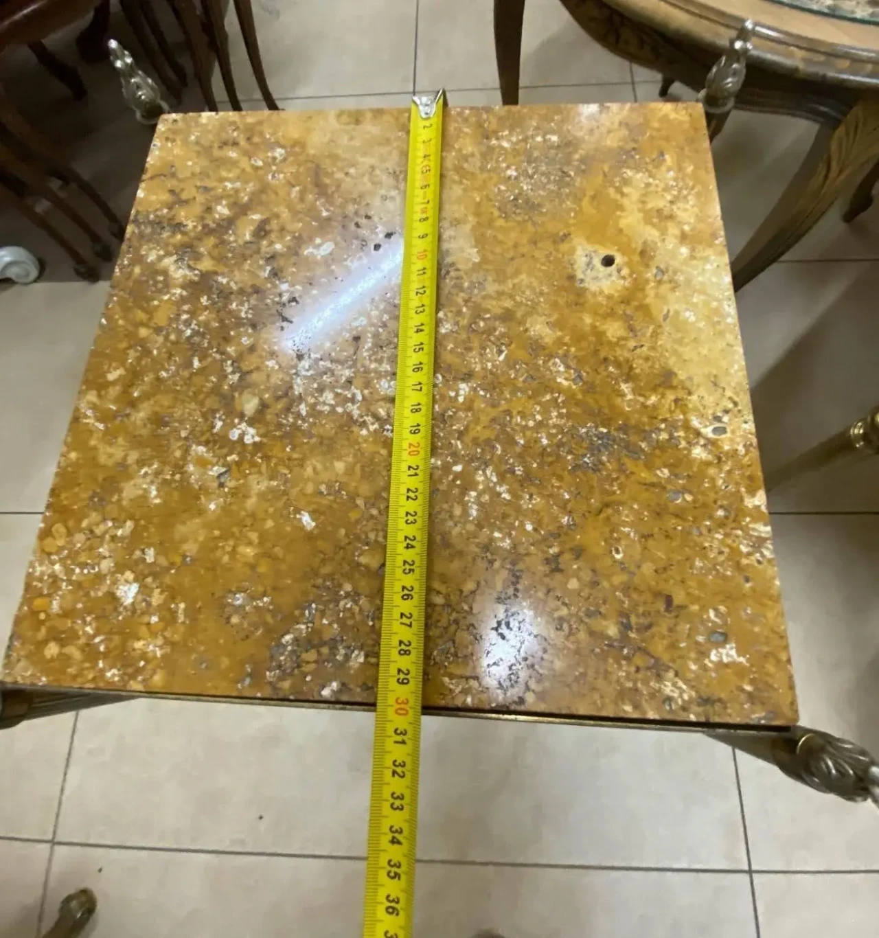 Вінтажна підставка бронза мармур 6