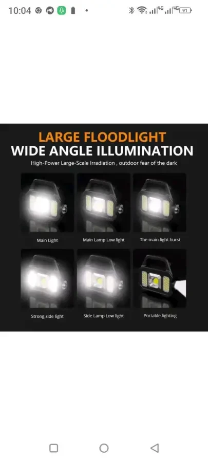 Ліхтар з сонячною зарядкою та через usb 9