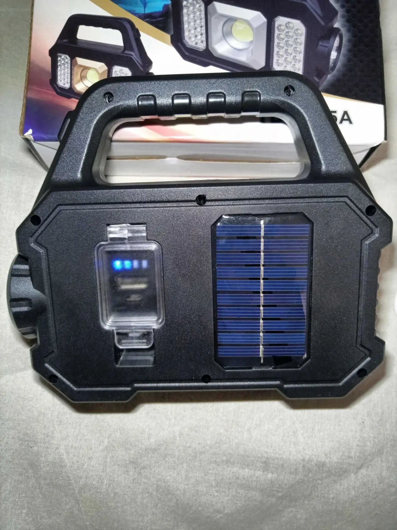 Ліхтар з сонячною зарядкою та через usb 5