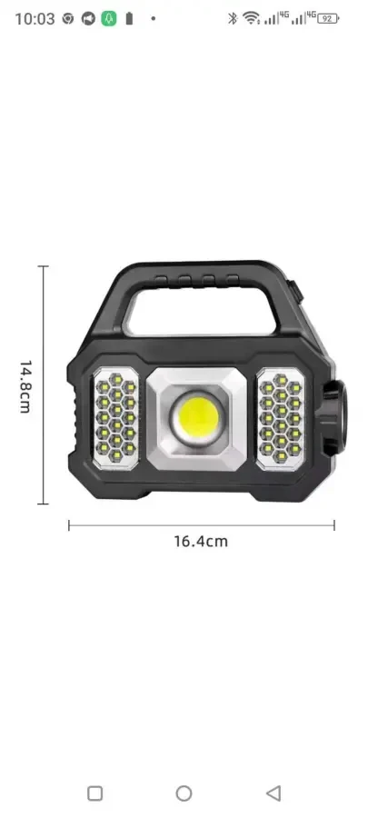 Ліхтар з сонячною зарядкою та через usb 8