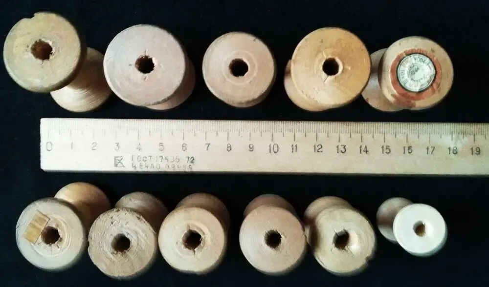 Катушки Катушка деревянная пустая, из ссср, 11 штук 9