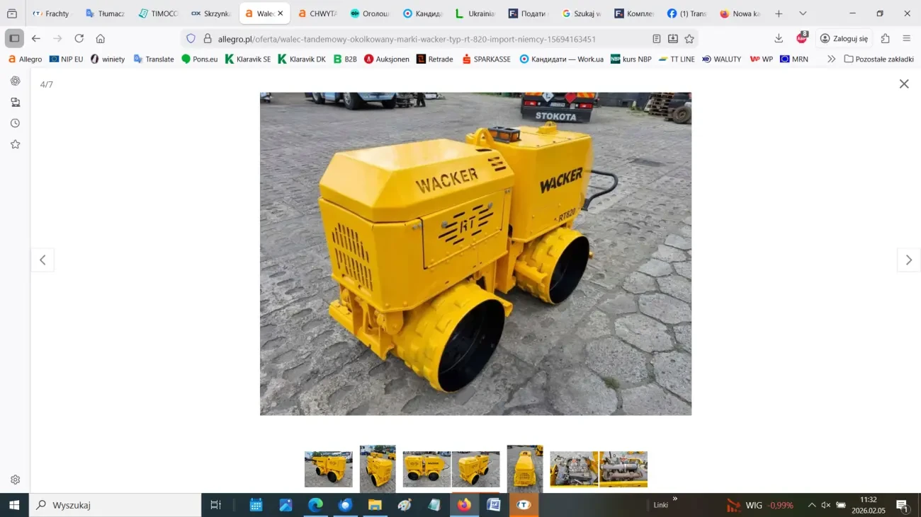 Тандемний коткований каток Wacker типу RT 820 4
