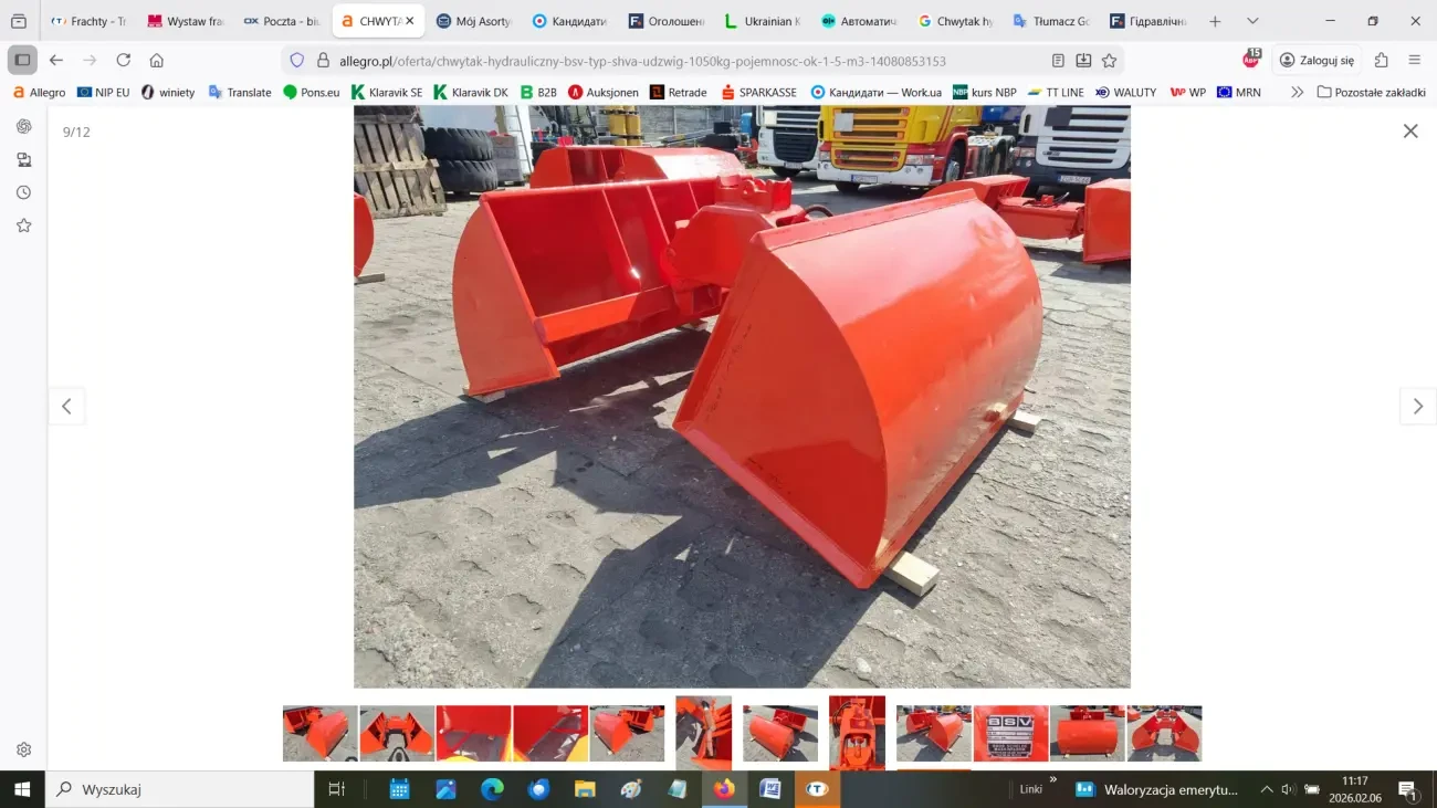 Гідравлічний ковш-захват BSV SHV, 1300 літрів 5