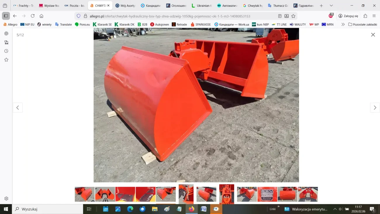 Гідравлічний ковш-захват BSV SHV, 1300 літрів