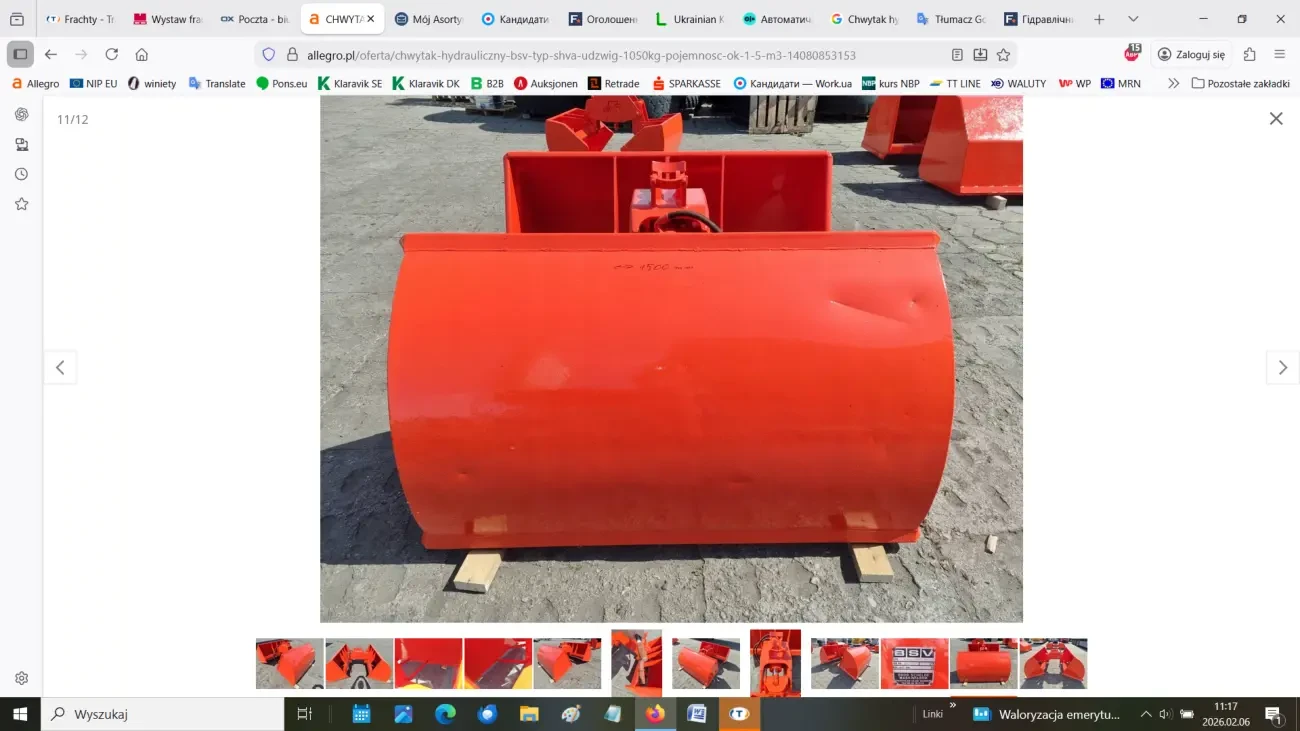 Гідравлічний ковш-захват BSV SHV, 1300 літрів 7