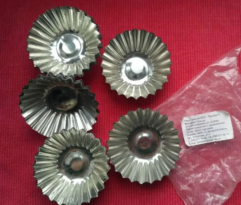 Новые формочки для кексов, маффинов, корзинок, пищевой металл, набор 2