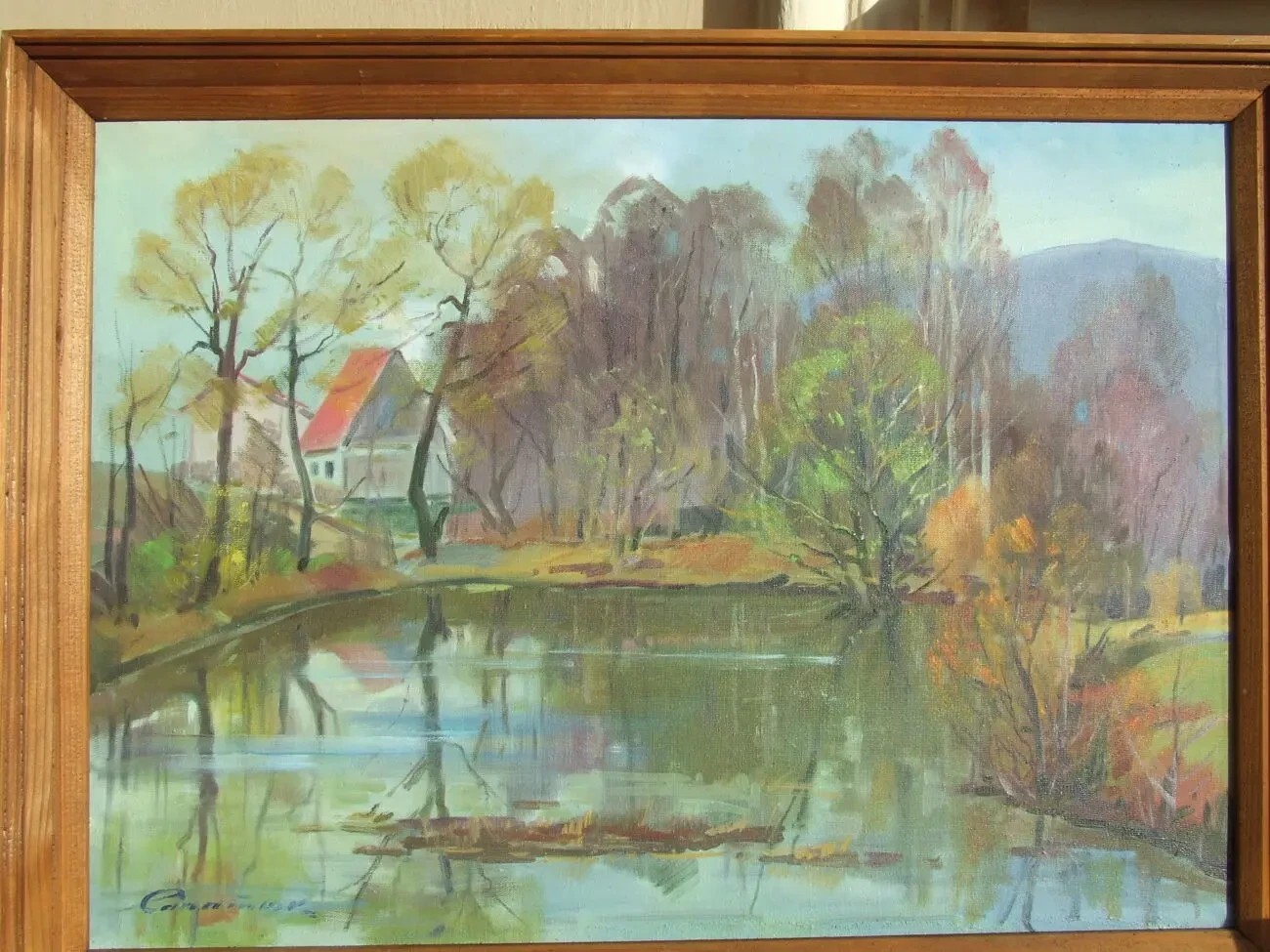 ЧСЗХУ  Сапатюк М.   п.о.  роз. 70х50см.  1980 гг. Закарпатская школа 6