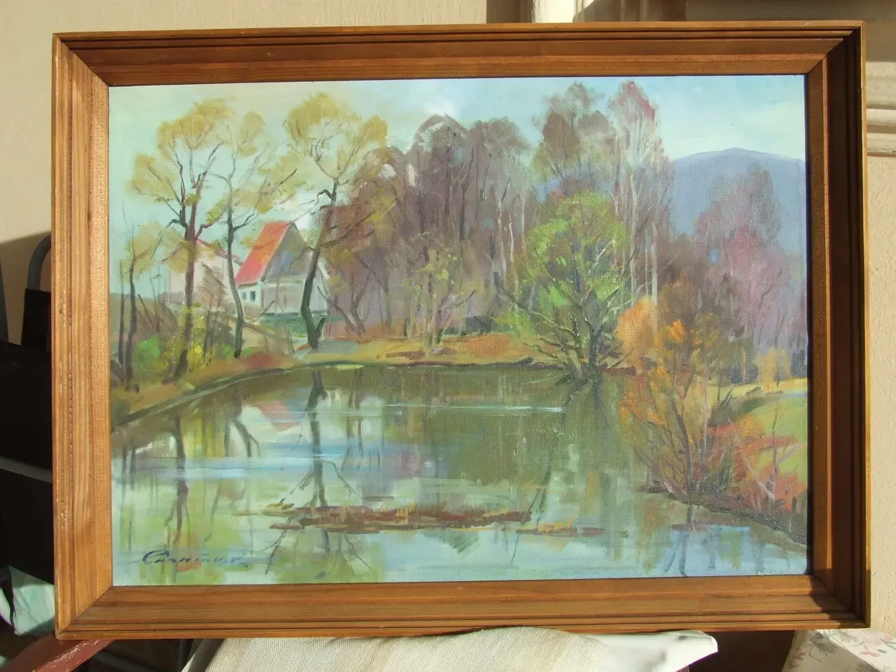 ЧСЗХУ  Сапатюк М.   п.о.  роз. 70х50см.  1980 гг. Закарпатская школа 5