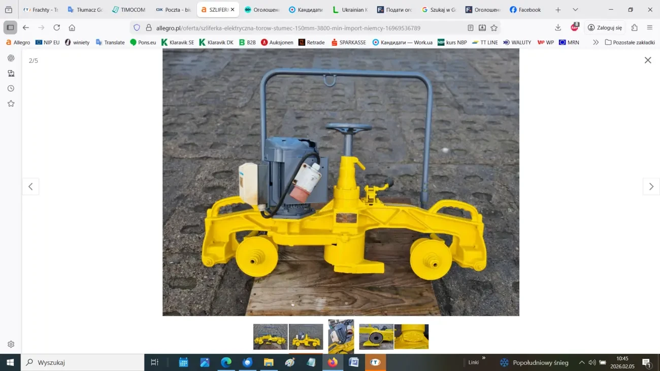 Шліфувальна машина електрична для колій 2