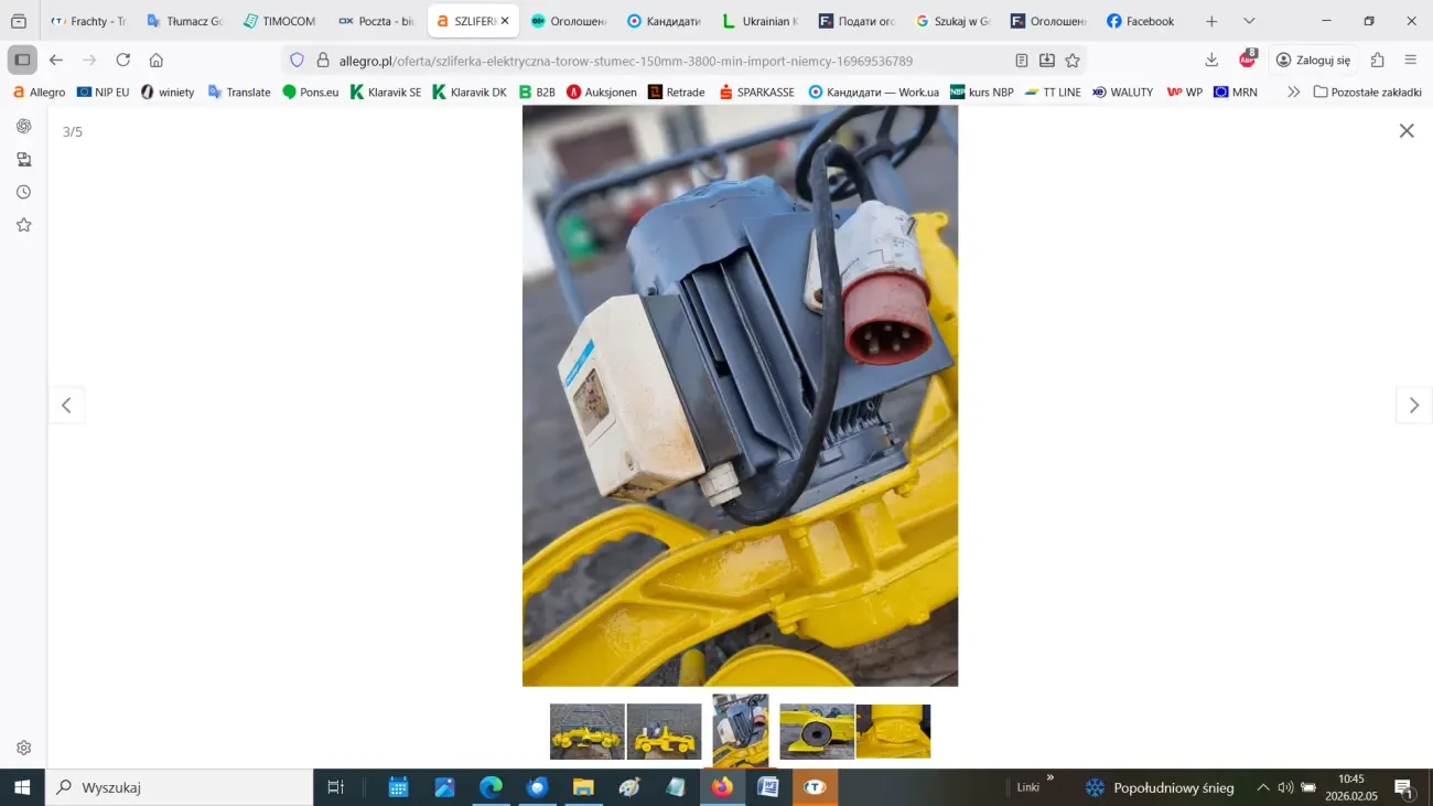 Шліфувальна машина електрична для колій 3