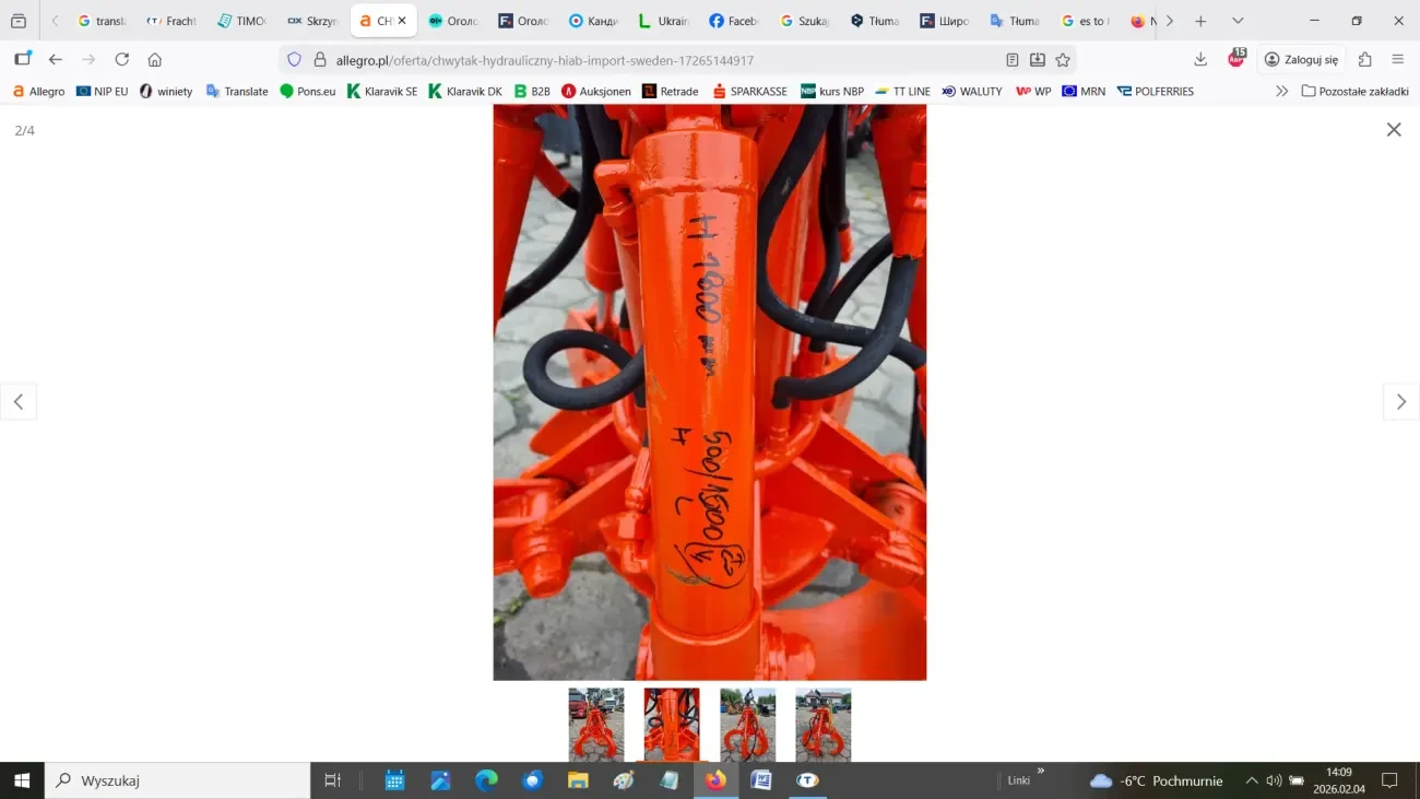 Гідравлічний захват Fuchs для брухту L 2100 H 2000 2