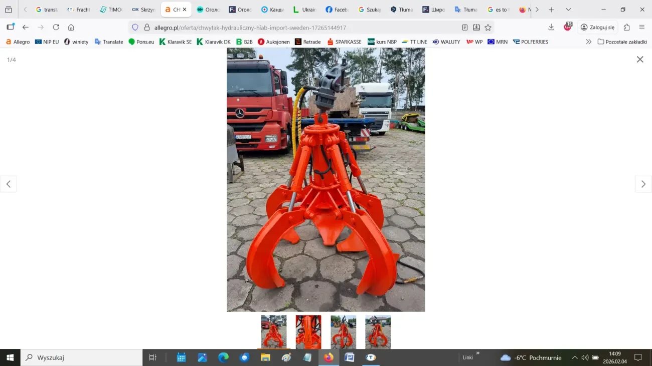 Гідравлічний захват Fuchs для брухту L 2100 H 2000