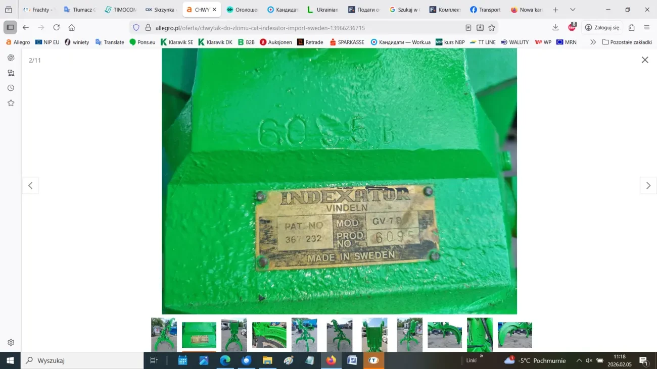 Гідравлічний захват CAT-INDEXATOR для брухту 6