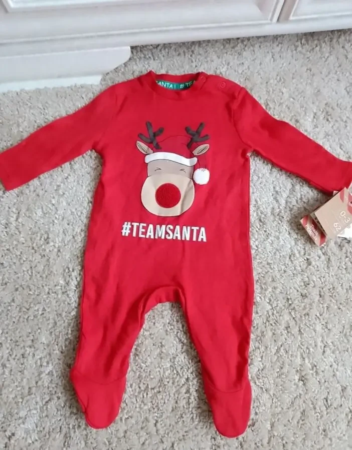 Новогодний человечек на малыша 0-3 месяцев