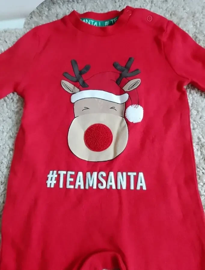 Новогодний человечек на малыша 0-3 месяцев 5