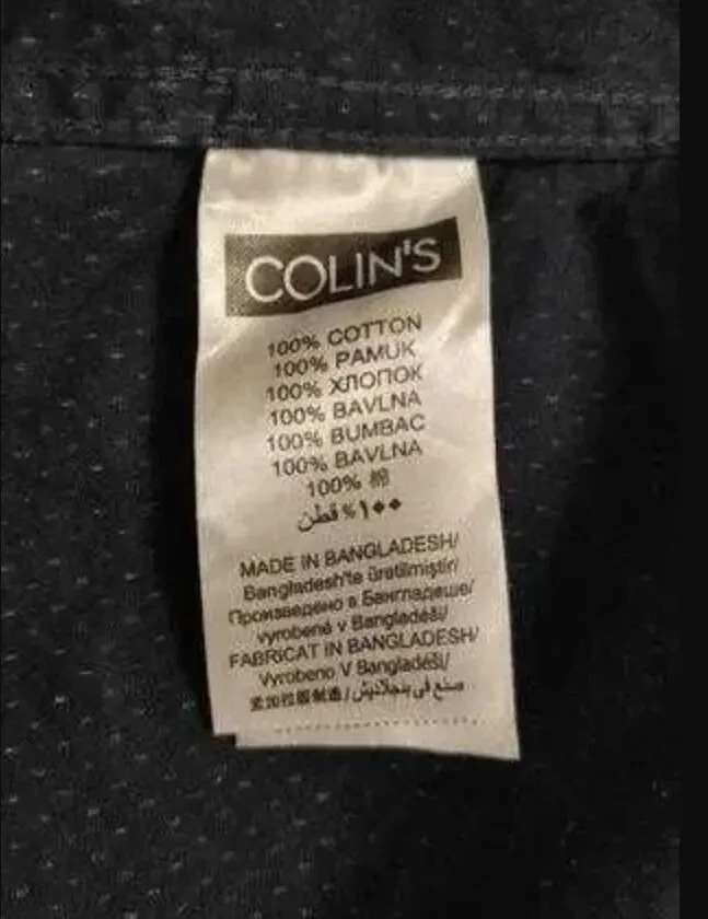 Темно-синя чоловіча сорочка Colin's для чоловіків L розмір 5