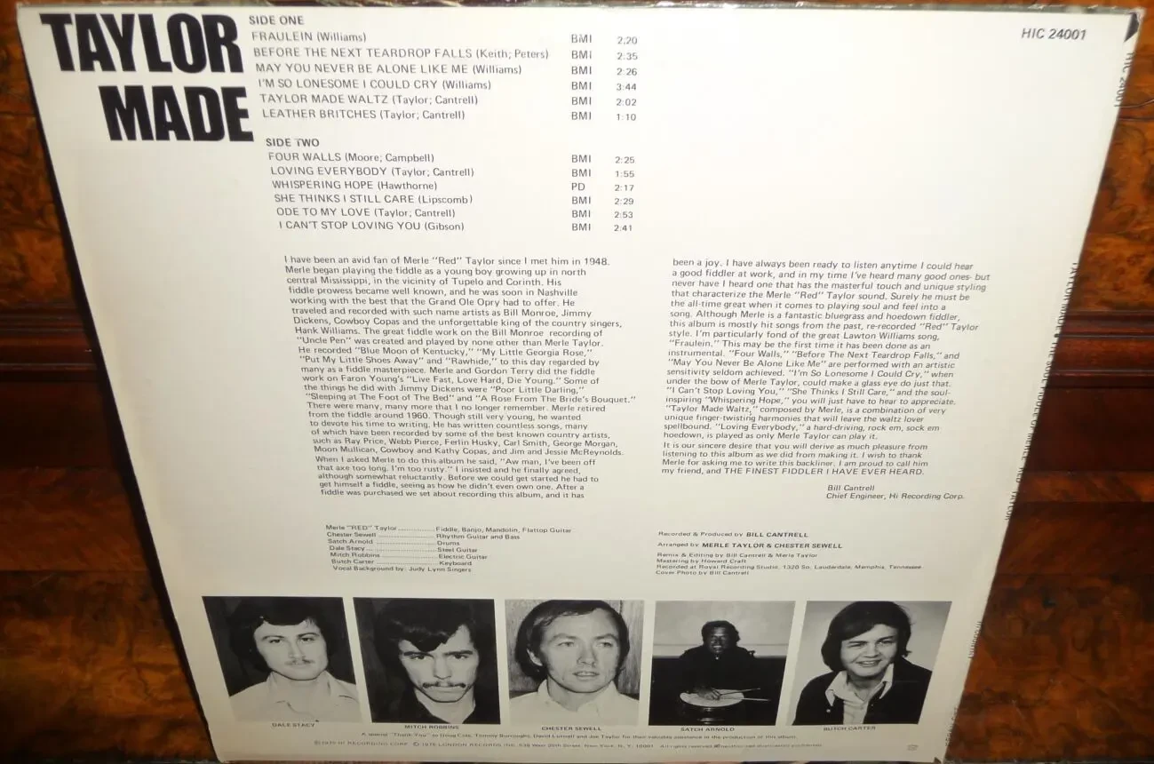 Виниловая пластинка - RARE (MERLE 'RED' TAYLOR 1975 'Taylor Made (The 4