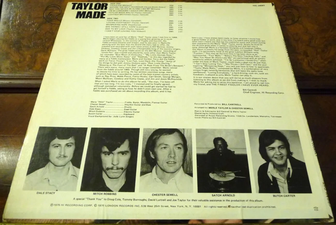 Виниловая пластинка - RARE (MERLE 'RED' TAYLOR 1975 'Taylor Made (The 5