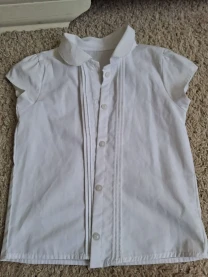 Белая блузка 1-2 класс на девочку