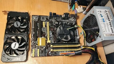 комплект ASUS B85M-E+E3 1220 V3+16Gb+Cooler+XFX R9 380X  4Gb+БП 500W