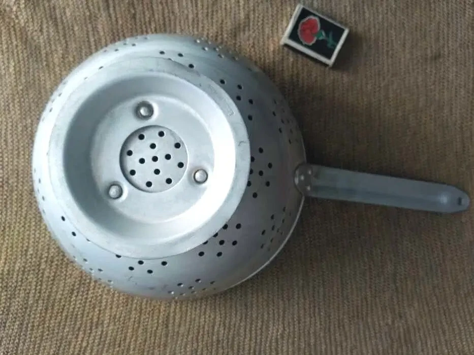 Друшляк дуршлаг сито прочный, удобный, на подставке, большой алюминий 9