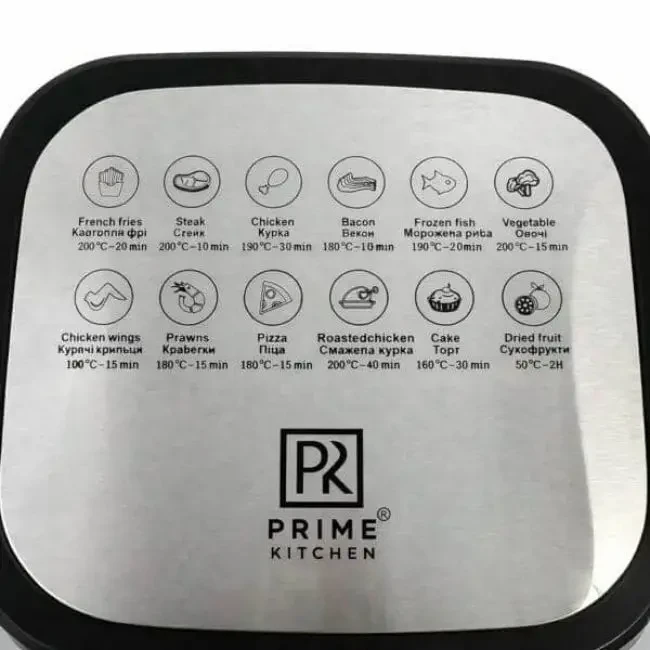 Аерогриль Prime Kitchen AF90122DTW, 12,5 л, 2 ТЕНи, сенсорне 6