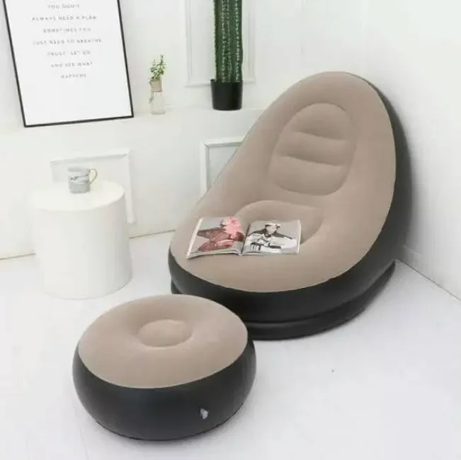 Надувне садове крісло з пуфіком Air Sofa Comfort zd-33223