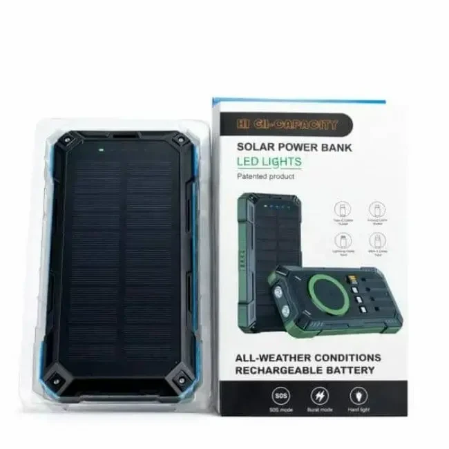 Потужний туристичний Power Bank 50000 mAh із сонячною батаре 3